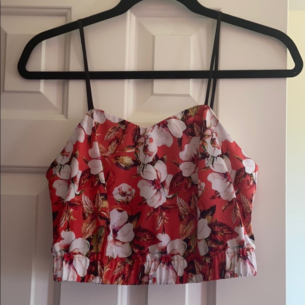 Like New Clover Canyon floral crop top sz XS